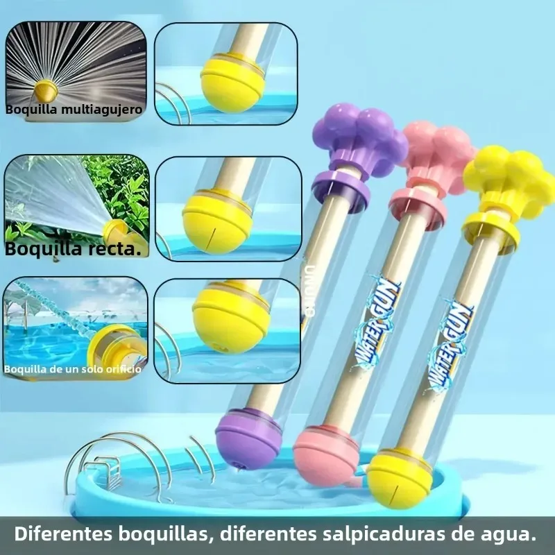 ดอกไม้ไฟสเปรย์ของเล่นดึงกลับปืนฉีดน้ํากลางแจ้ง Splash เกมสําหรับสระว่ายน้ําสนามหญ้ากิจกรรมเด็กฤดูร้อน Interactive Beach ของขวัญ