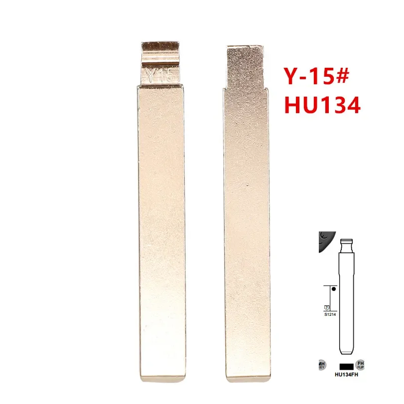 

10pcs Y-15# 15# HU134 Y15 Metal Uncut Blank Flip Remote Key Blade For Kia Venga for keydiy KD xhorse VVDI JMD