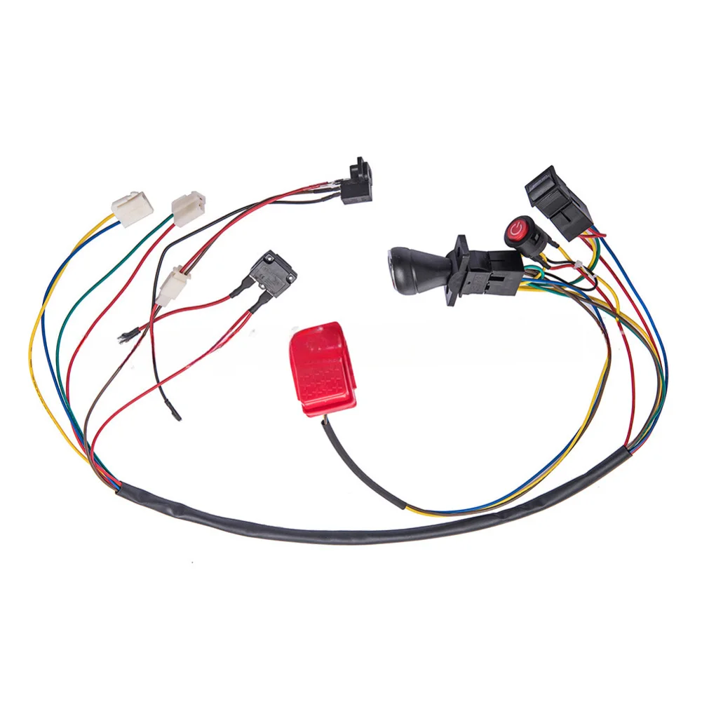 6V 12V DIY Harness Kit for Ride On Toy Vehicles with Forward Reverse Stop Gear Switch Control and Charging Port Interface