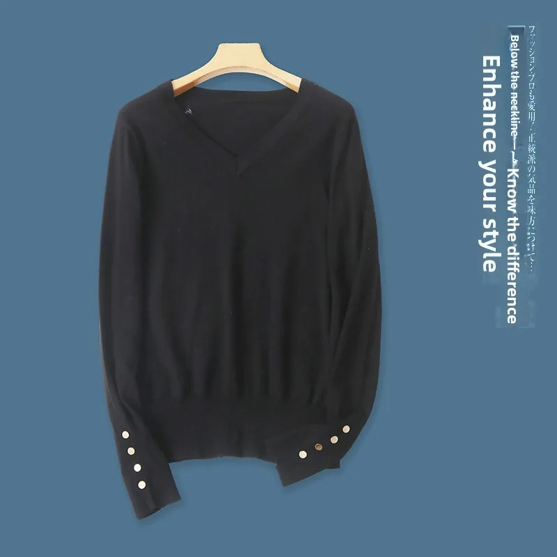 

Универсальный тонкий длинный све V-Ne трикотаж для поездок на работу, женский повседневный свободный крой, мягкий удобный весенне-осенний новое поступление