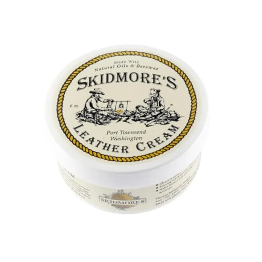 

Skidmore's Leather Cream: All-Natural, Non-Toxic Leather Conditioner - Made in USA Since 1984. Water Repellent Formula Restores