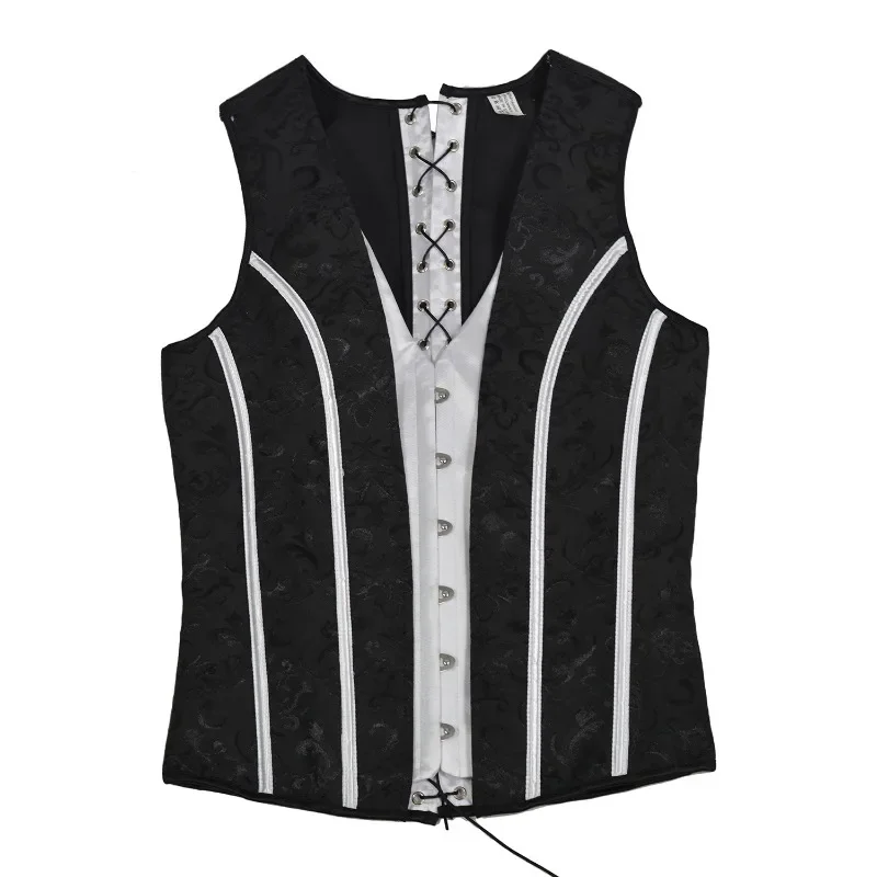 Mens Vest Corset Waist Trainer Body Shaper Wear Fitness Jacket Corsets Blusas Top Fajas Color Matching Shapewear Fashion Clothes