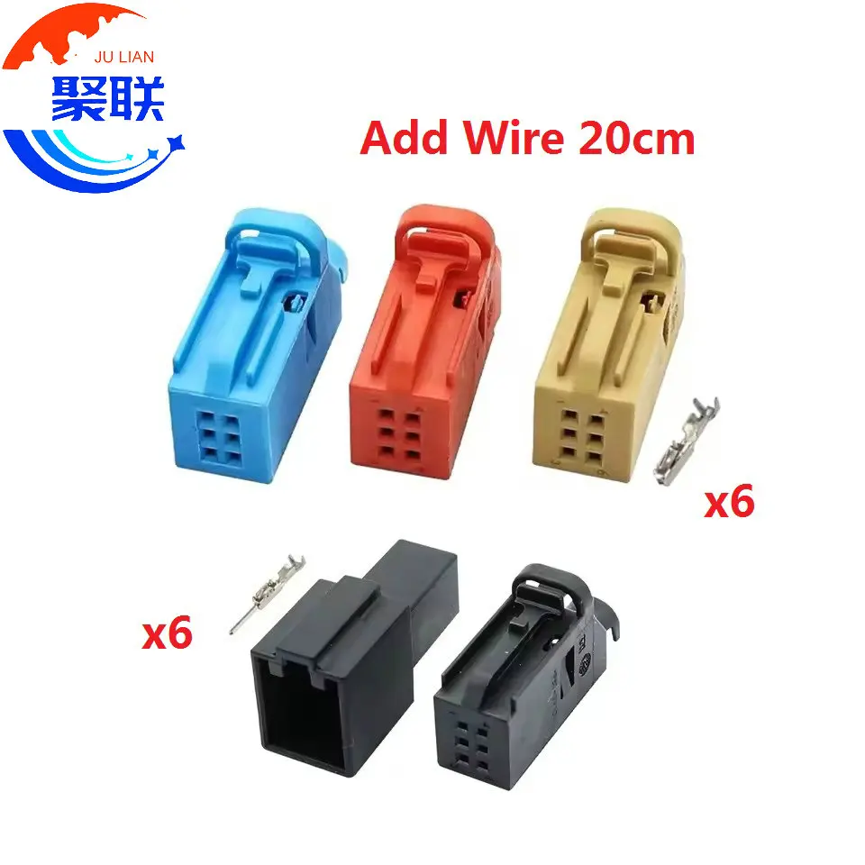 1Set 6Pin 1-1534121-1 1-1534121-2 Door Reversing Rear Cover Plug Car Tire Pressure Alarm Connector 1-1534121-3 1-1534121-5