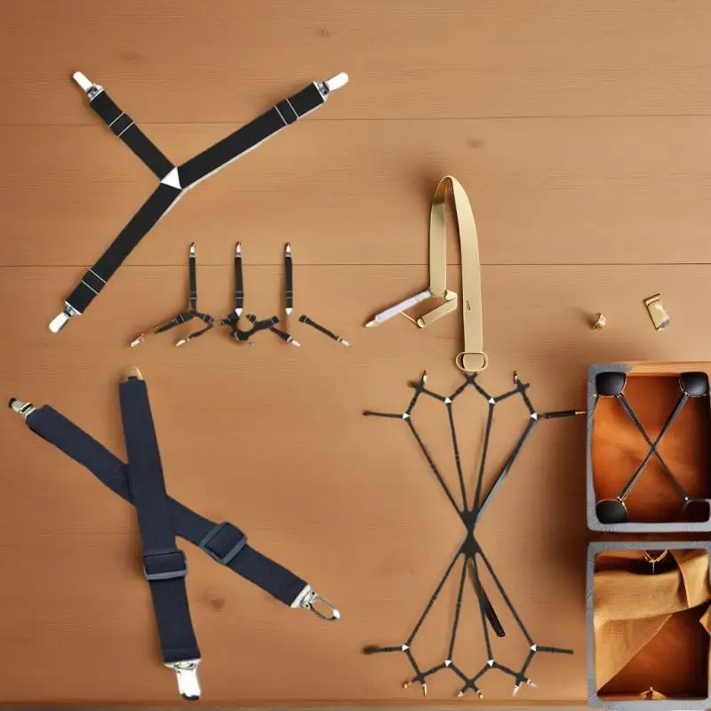 Bed Sheet Holder Adjustable Elastic 12 Clips Fixed Holder Mattress Clip Fasteners Cover Blankets Grippers Fixing Non-Slip Strap