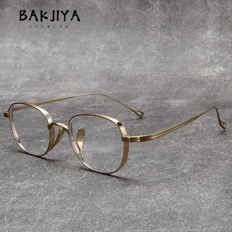 

Japanese Retro Pure Titanium Glasses Frames Men and Women Fashion Anti Blue Light Wide Rim Square Prescription Eyeglasses Frames
