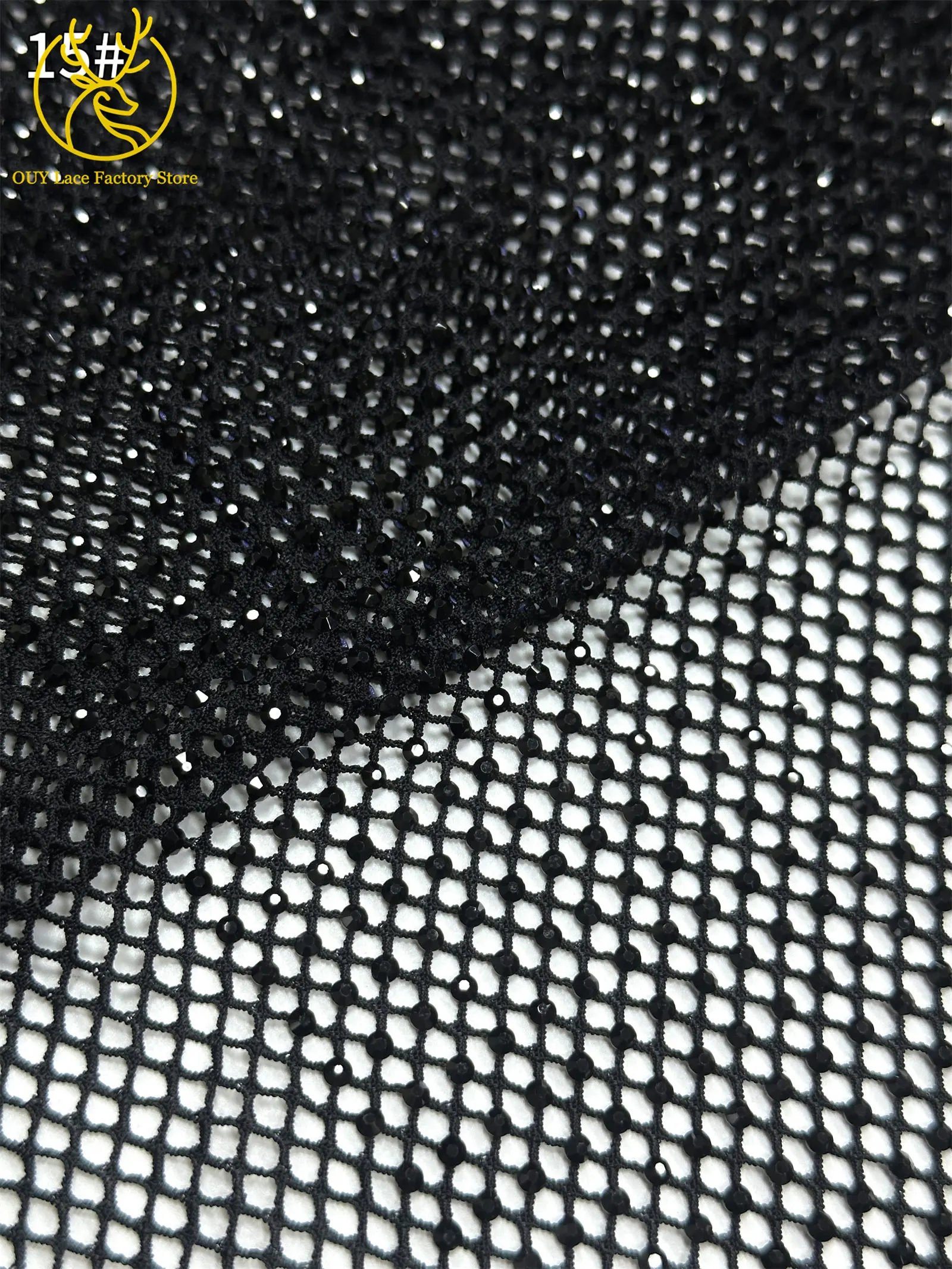 2,5 Yards Hochwertiger Dubai Edelstein-Netzspitzenstoff Hochqualitative Afrikanische Spitze Nigerianischer Steinspitzenstoff für Damen-Abendkleider – Detail 24