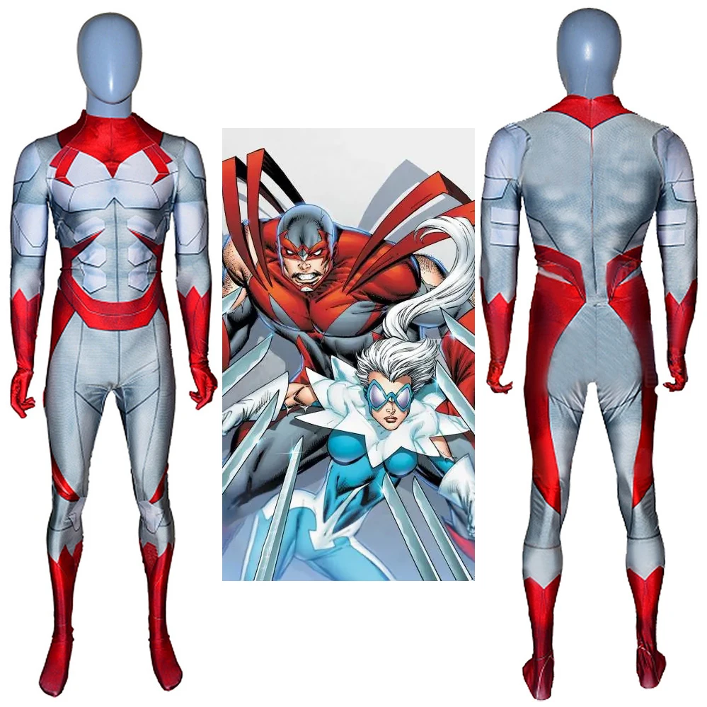 

Nightwing Hawk and Dove косплей для мальчиков боди с 3D принтом супергерой Хэнк Дональд спандекс зентай наряд костюм на Хэллоуин для взрослых