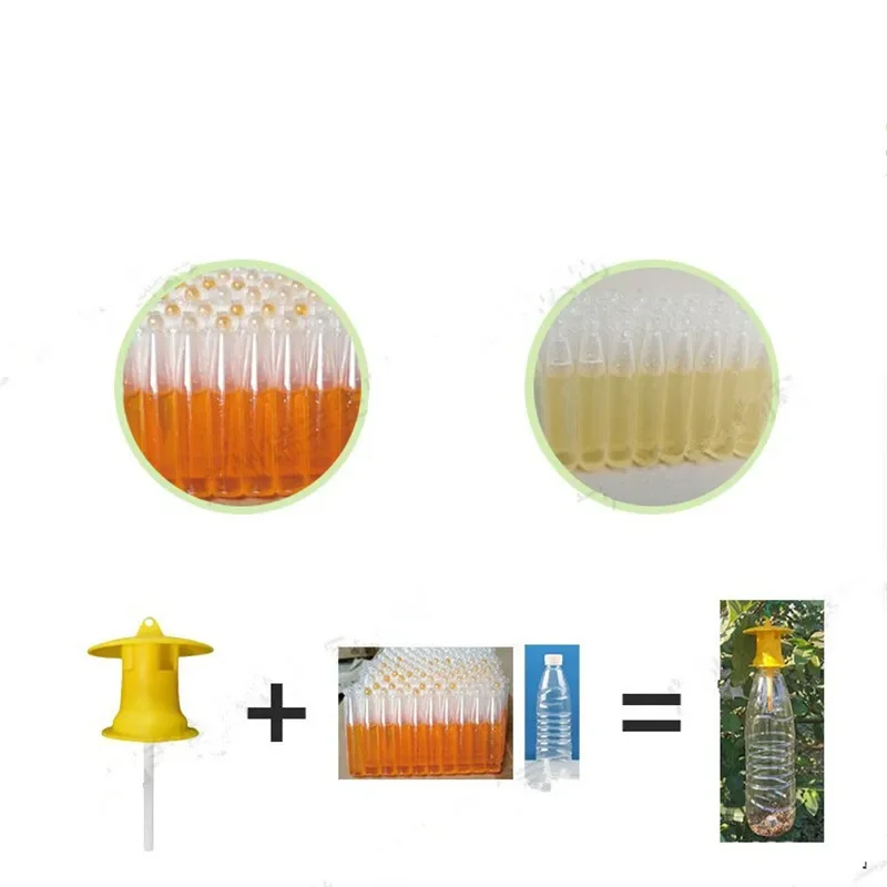 5/10pcs Useful Yellow Trap Fruit Stalls Home Farm Orchard Melon Fruit Insects Fruit Fly Bee Armyworm Attracting Trapping Agent