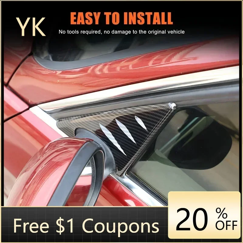 

For BMW 3 Series E90 2005-2012 ABS Carbon Fiber Car Rearview Mirror Triangle A-pillar Decorative Cover Car Accessories