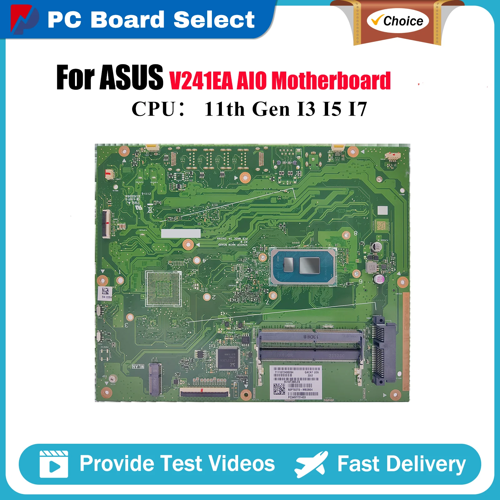 

V241EA Motherboard For ASUS Vivo AiO V241EP V241E V241EA Mainboard With I3 I5 I7 CPU 100% tests OK fast shipping High quality