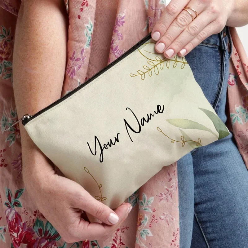 Personalized Custom Name Makeup Bag Gift for Tennis Lover Cosmetic Case Coach Gifts Purse Tennis Player Gift