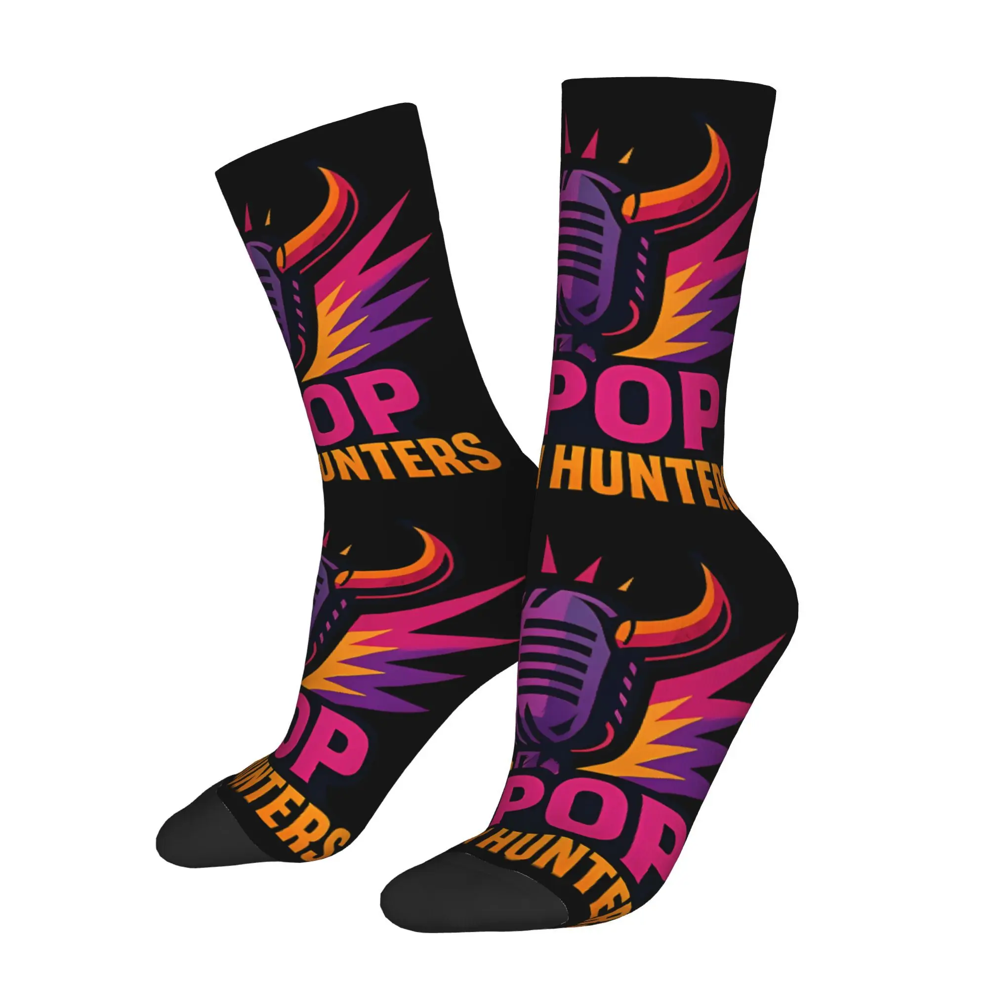 

K POP Huntrx Cartoon KPop Demon Hunters Anime Sock Printed Man Polyester Fashion