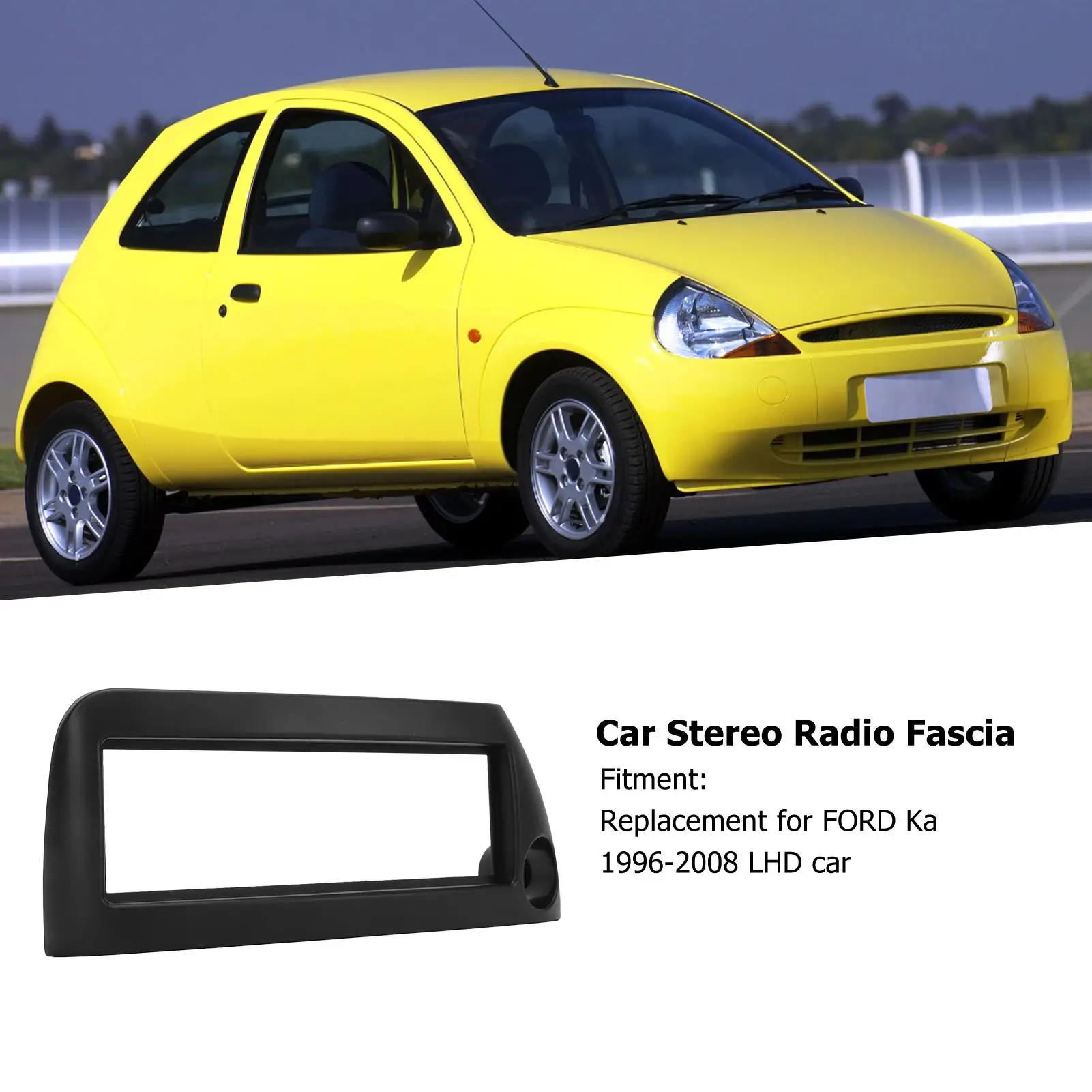 Stereo Radio Fascia Dustproof Easy Installation Dash Installation Fascia Seamless Fit High Strength 1 Din for lhd Cars