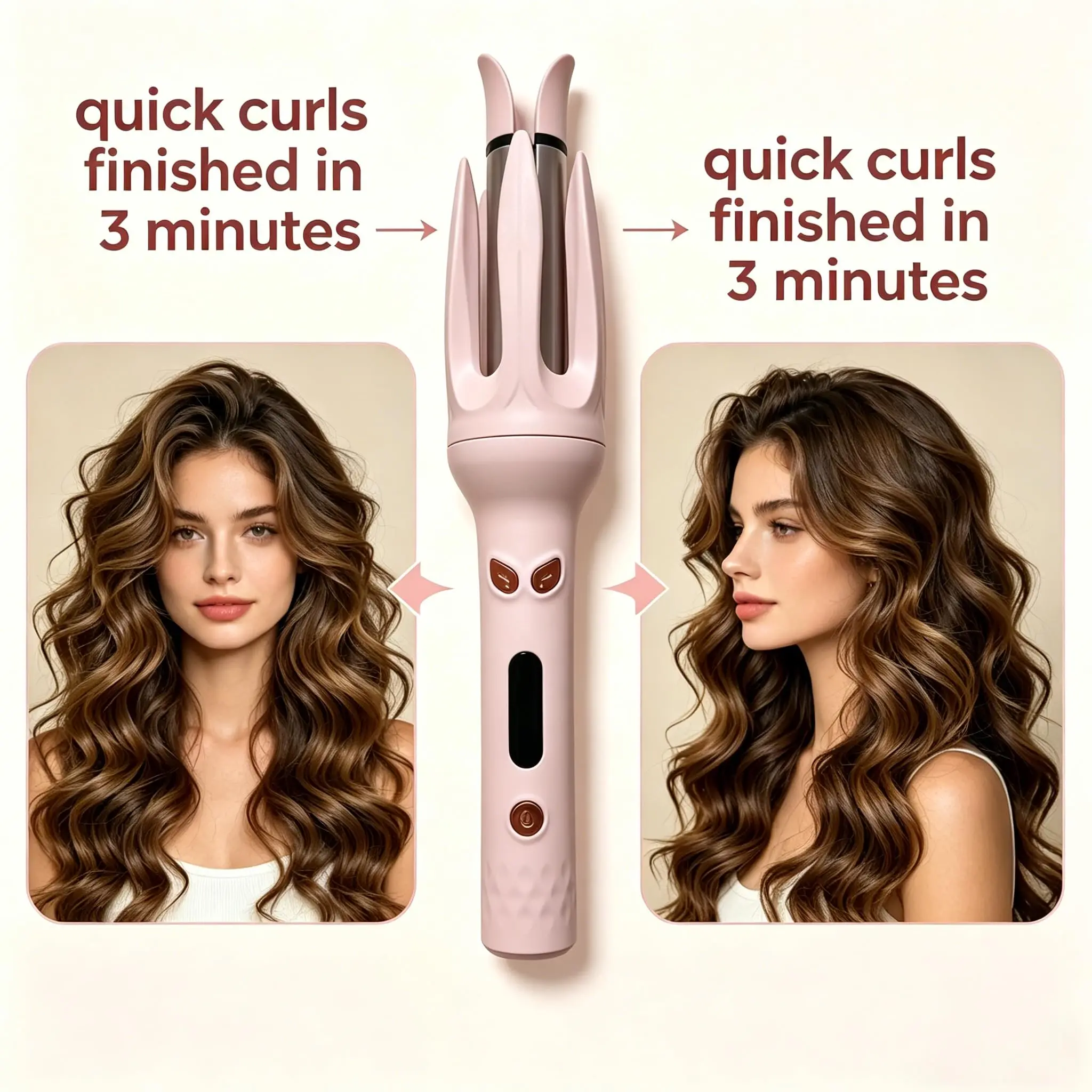 28MM Automatic Hair Curler Auto Rotating Ceramic Hair Roller Big Waver Professional Curling Iron Curling Wand Hair Waver view 4