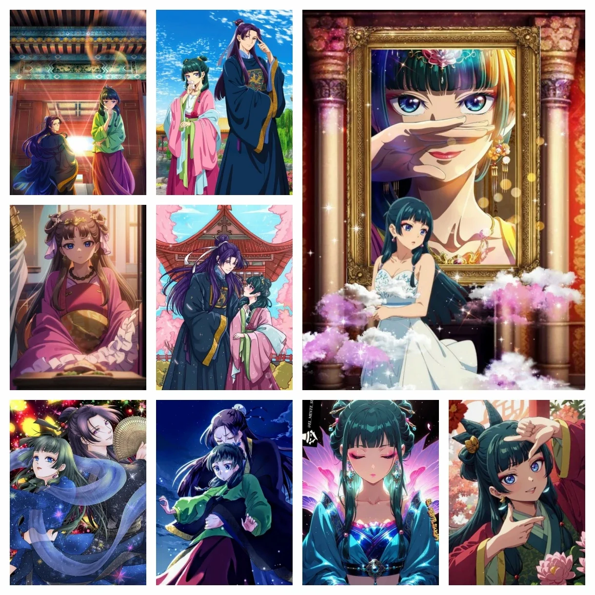Frameless 5D Diamond Painting The Apothecary Diaries Anime Full Drill Handmade Home Wall Decoration Art Picture Poster