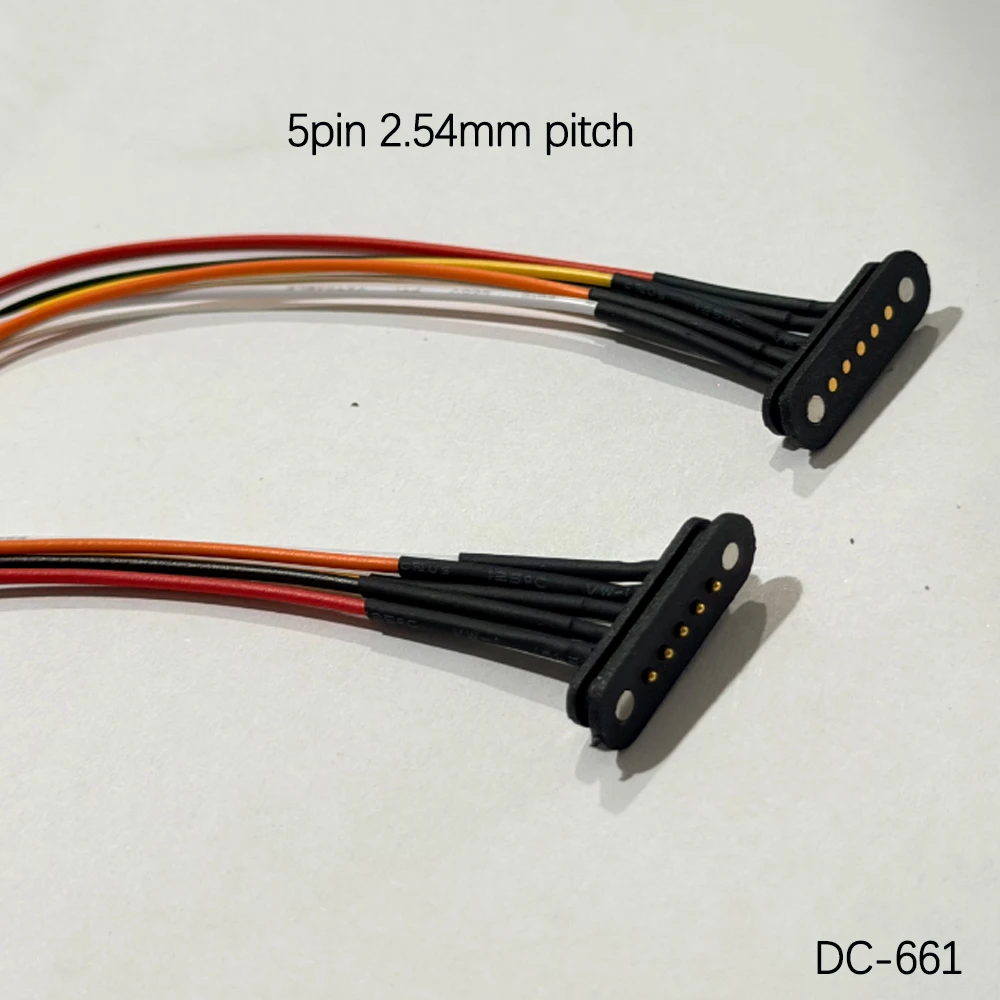 1 Paar 2A DC Magnetischer Pogo-Pin-Stecker 2-Pin 3 4 5P Pogopin Stecker Buchse Abstand 2,8mm 2,5mm Federbelasteter DC-Stromanschluss DC-Stecker – Detail 8