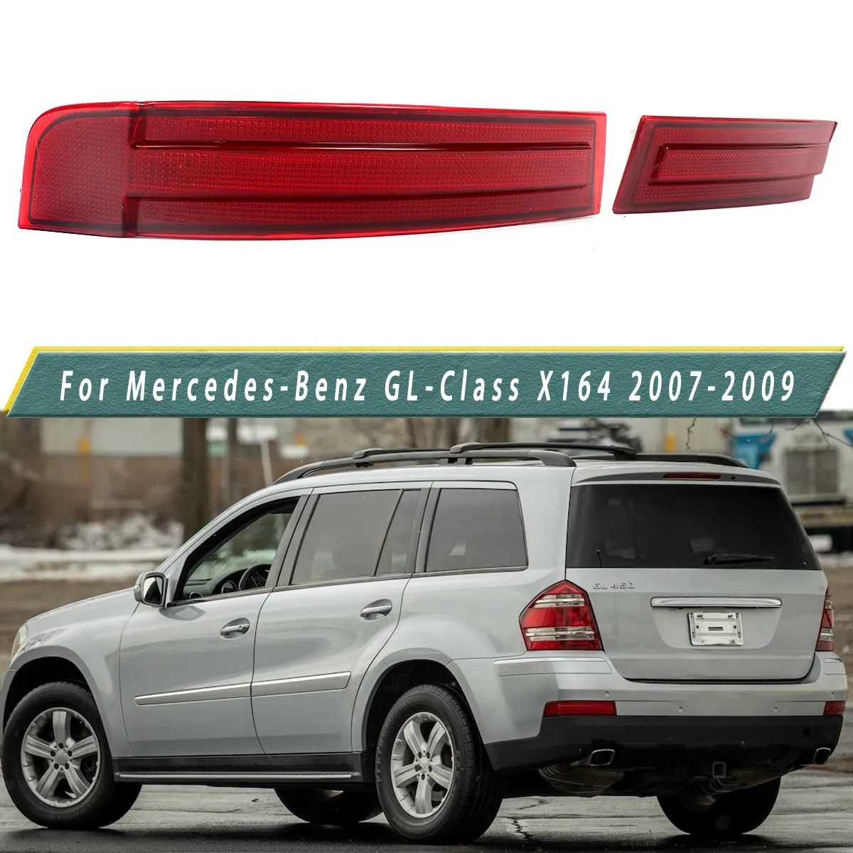 

Для Mercedes-Benz GL-Class X164, противотуманные фары заднего бампера GL320 GL550 GL450 2007 2008 2009, отражающие лампы заднего бампера, сигнальные огни