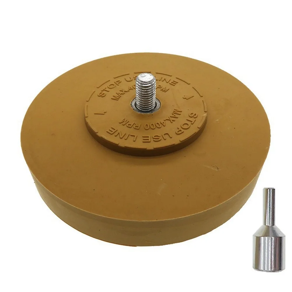 Sticker Removal Polishing Wheel for Cars Boats Motorcycles Non Damaging Rubber Wheel with Double Sided Tape for Long Use
