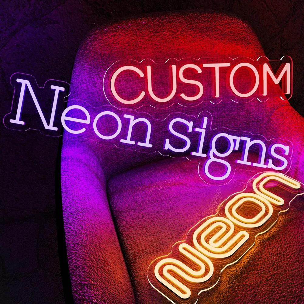 Private Custom Neon Sign Personalised Name Business Logo Design Room Wall Sign LED Lamp Birthday Party Wedding Decor Night Light