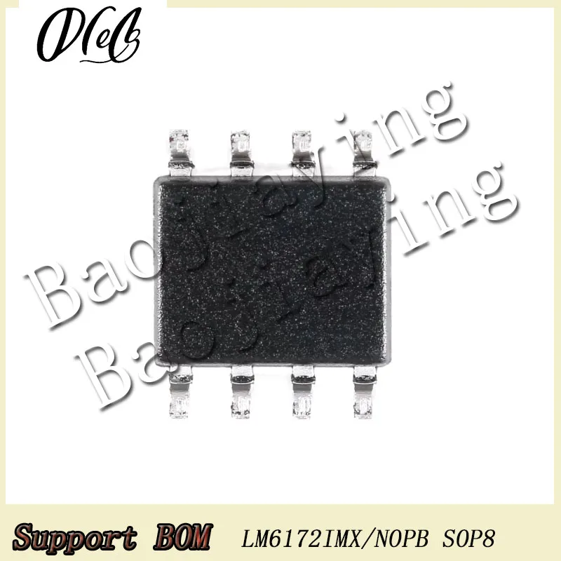 10PCS/Lot LM6172IMX/NOPB MARK LM6172IM SOIC-8 For Voltage feedback amplifier chip