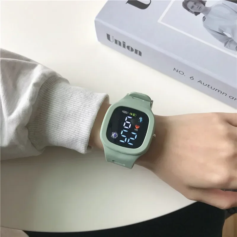 Cat-Ear Kids Watch with Bracelet Waterproof Digital Watch LED Sports Electronic Wristwatch for Girls Boys Students Children Gift