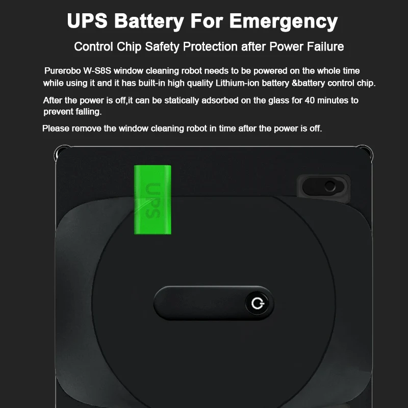 ผลิตภัณฑ์ทําความสะอาดหน้าต่างหุ่นยนต์ Purerobo W-S8S อัจฉริยะพร้อมแอพและรีโมทคอนโทรล หุ่นยนต์ทําความสะอาดกระจกน้ําอัตโนมัติ
