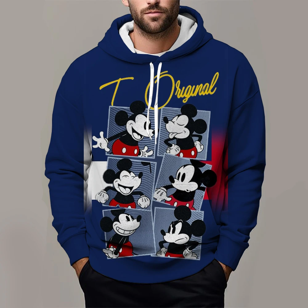 Disney Minnie Mouse Sweatshirt Women\'s Spring Fashion Boy Girl Kids Anime Hoodies 3D Printed Autumn Casual Men Hoodie