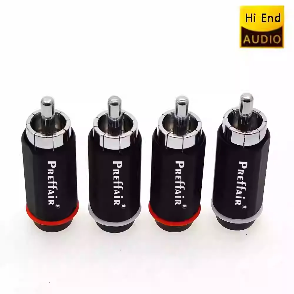 Hi-end Preffair R1740 Hifi родиевый/позолоченный разъем RCA, штекер, аудио сигнальный штекер