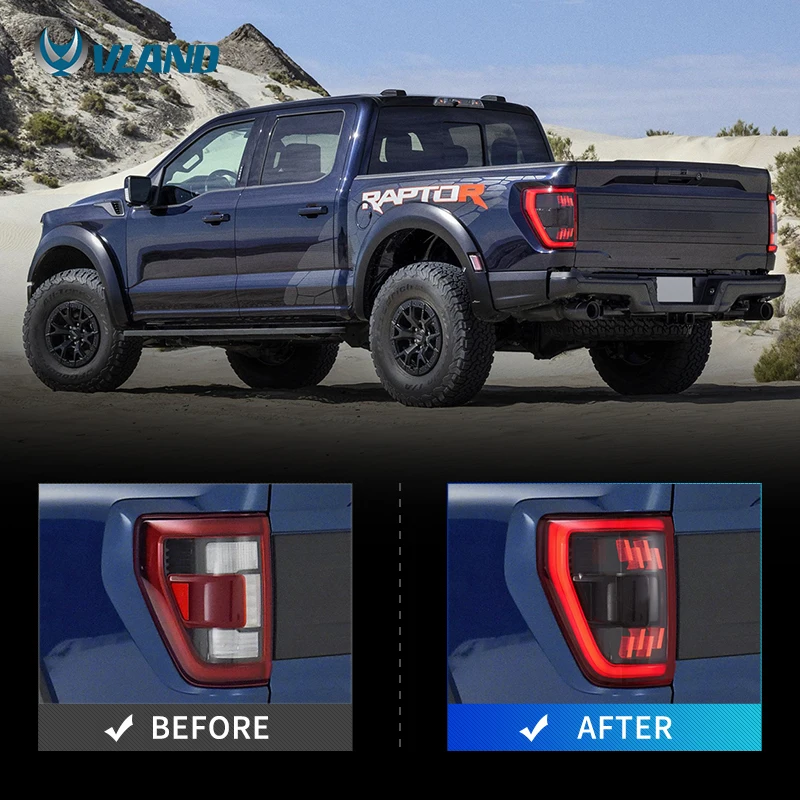 VLAND LED Tail Lights Assembly Rear Lamp 2021-2023 Taillights Factory Car Accessories Back Lights  for Ford F150 F 150