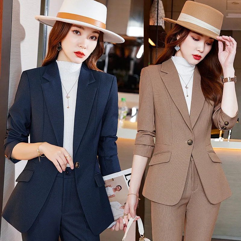 Business Suit Workwear British Style 2022 Autumn and Winter Suit Fashion Business Hotel Tailored Suit Formal Clothes Workwear