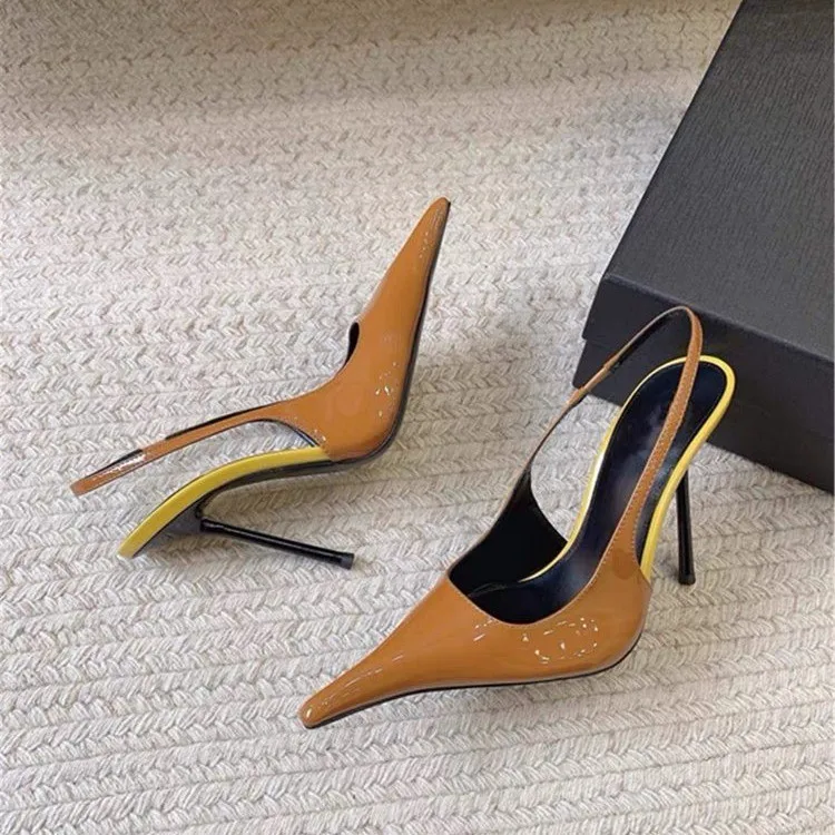 

Back Empty High-heeled Sandals for Women 2026 Spring New Stiletto Shallow Mouth Sexy Pointed Toe