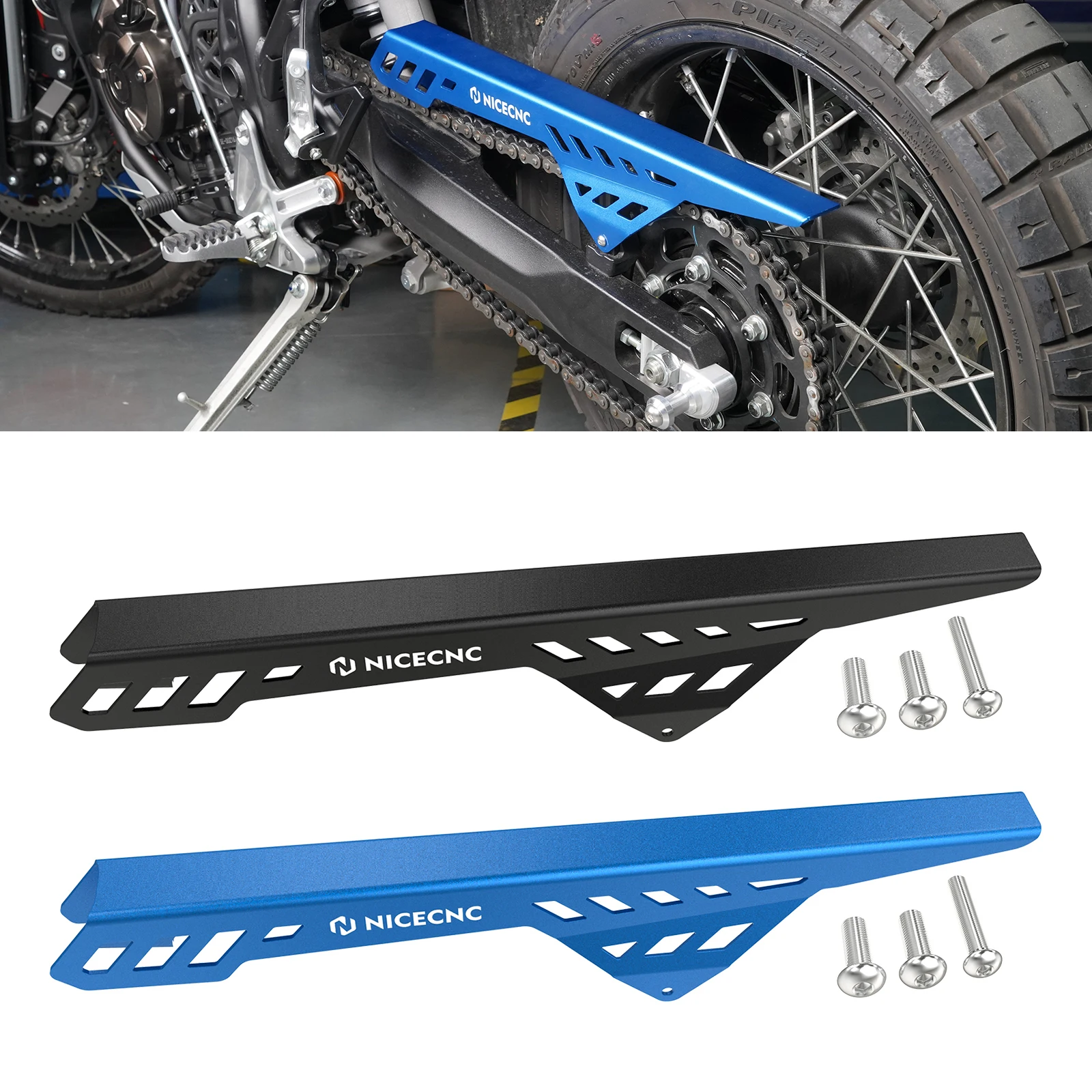 For Yamaha XTZ700 Tenere 700 Motorcycle Chain Guard for Yamaha Tenere 700 T7 T700 2019-2023 Rear Chain Protection Shield Cover