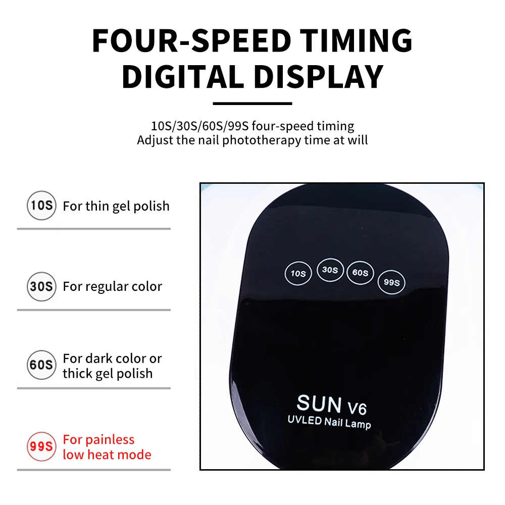 UV/LED Nail Polish Lamp Have 4 Timer Modes LCD Display Quick Drying Machine with 36 LEDS Nail Fordrying Dryer for Manicure Tools