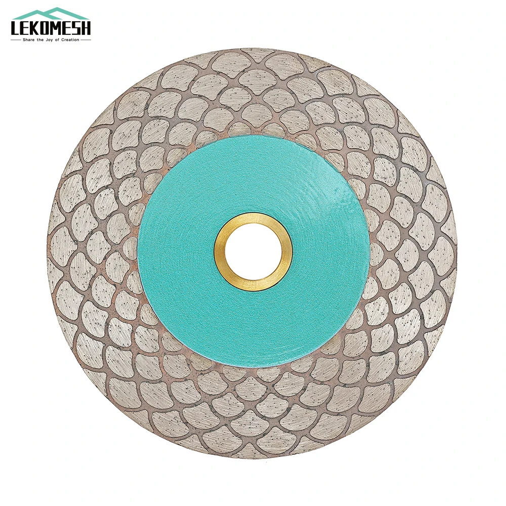 LEKOMESH 1pc Dia 115/125mm Diamond Cutting Disc Cutting Grinding for Ceramic Pocelain Tile Marble Fan Shaped Diamond Saw Blade