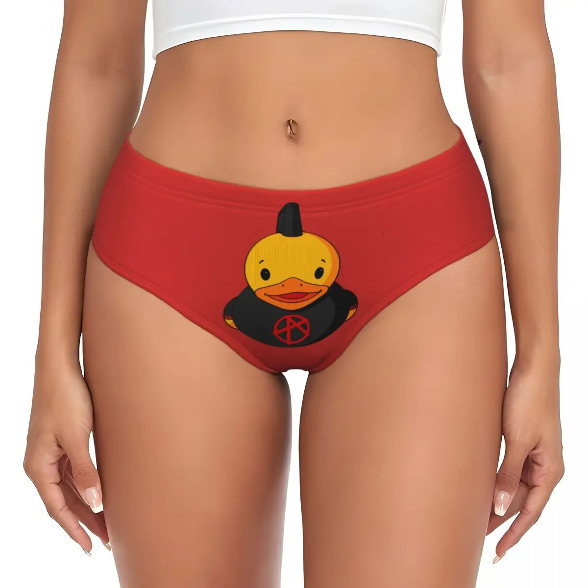 Custom Anarchy Boy Rubber Ducky Briefs Underwear Women Breathable Stretch Panties