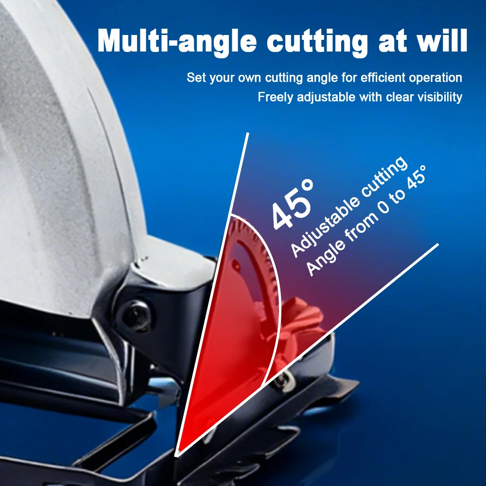 7 بوصة منشار دائري لاسلكي فرش منشار النجارة الكهربائية آلة قطع الألواح 0-45 °   قطع لماكيتا أو بطارية ديوالت