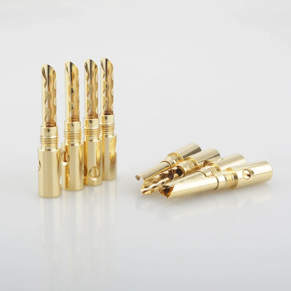 Śruba HIFI typ BFA 4mm wtyczka bananowa złącze kabla głośnikowego audio pozłacana miedź wtyczki Z końcówki wzmacniacza Hi-Fi