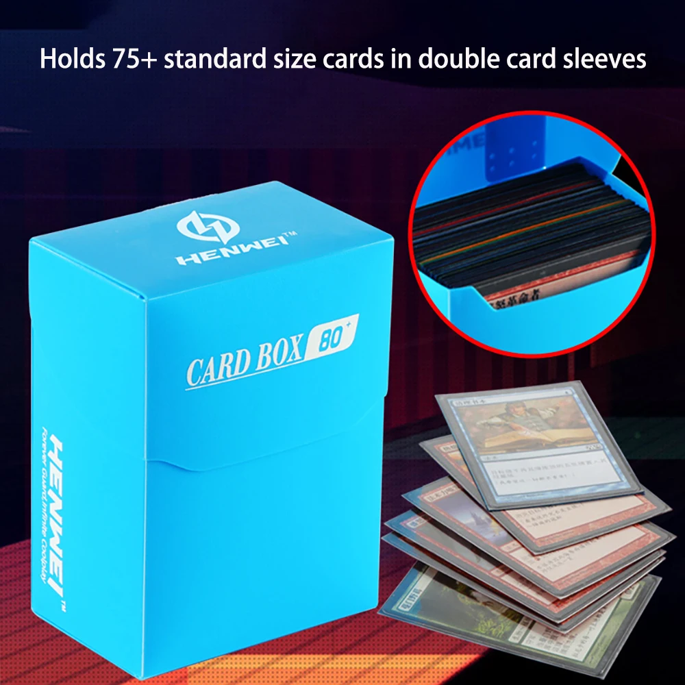 80+Card Deck Box PP Material Portable Many Color TCG Cards Case for MTG/YGO/Gathering PP Storage