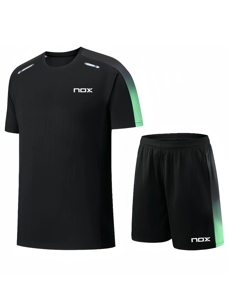 Nox Padel t-shirt Shorts Set abbigliamento da Tennis estivo da uomo Running basket Training Wear Top manica corta traspirante e sciolto