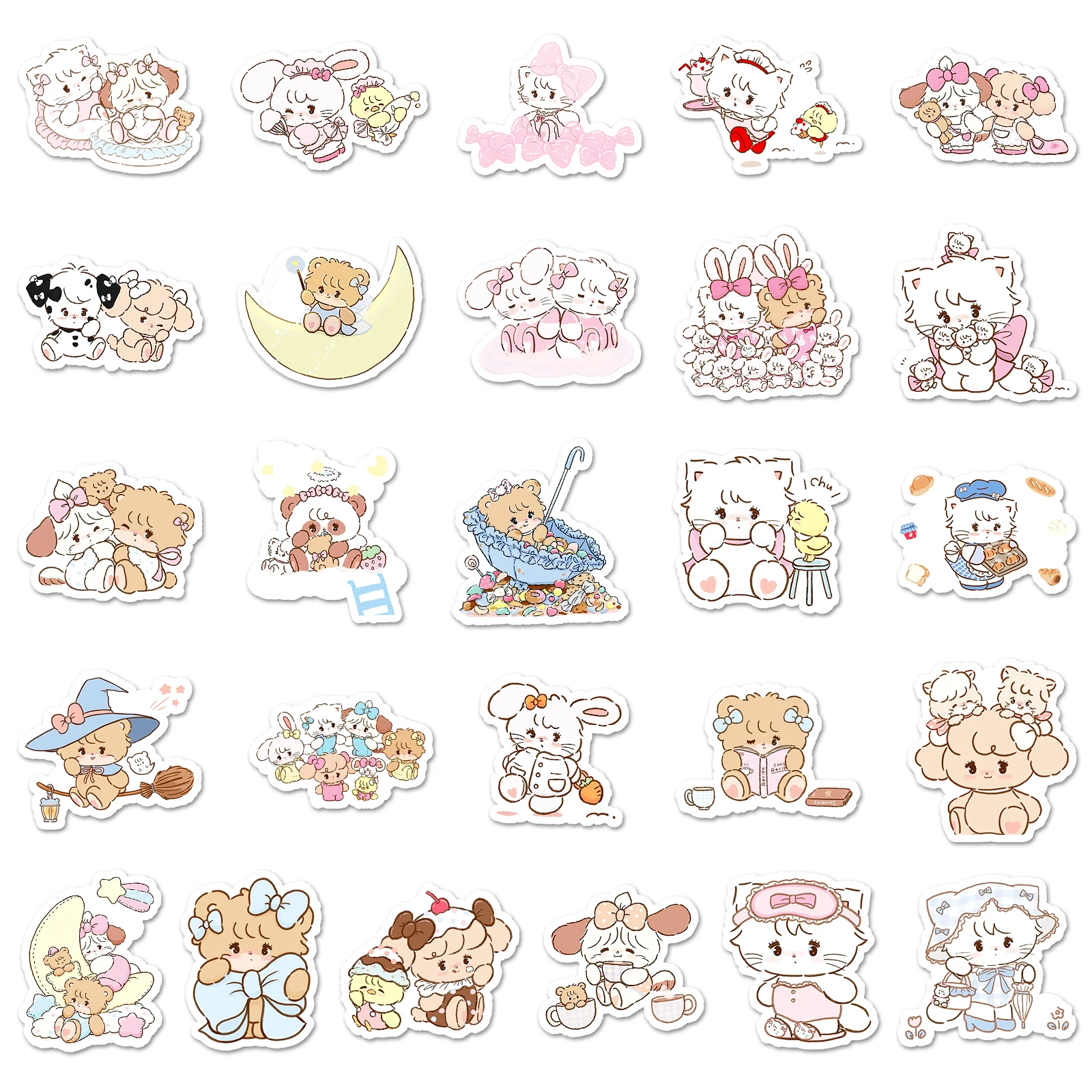 50 szt. naklejek Mikko Series Cartoon Cute Graffiti na walizkę, laptopa, deskorolkę, personalizowane naklejki