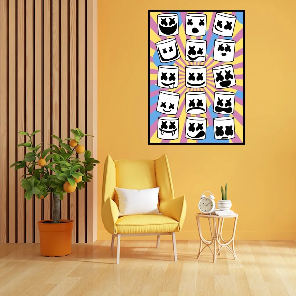 DJ M-Marshmello Music Poster Prints Wall Painting Bedroom Living Room Decoration Office Home