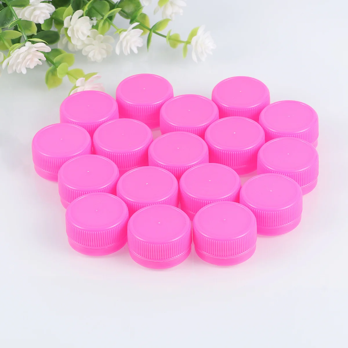 

100pcs Plastic Bottle Caps Colorful Diy Kids Cover For Water Bottles Reusable Craft Education Set Kitchen Bar Accessories
