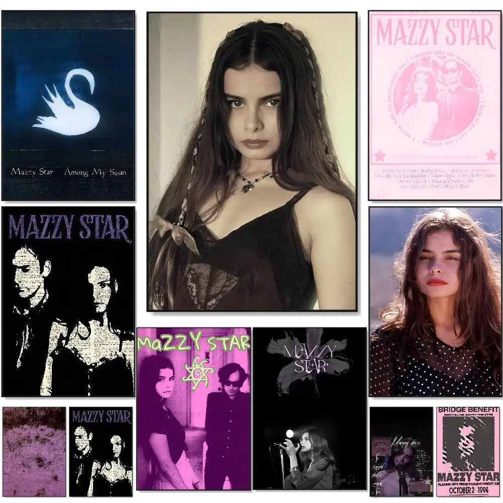 Musikalbum M-Mazzy Star Poster HD selbstklebende wasserdichte Poster vielseitige Dekoration für Häuser, Bars, Hotels mehr