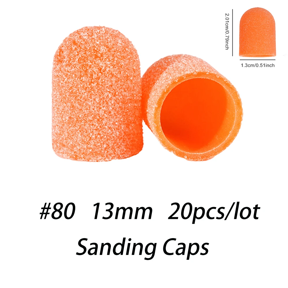 قبعات صنفرة الأظافر 80 حصى لملف القدم مزيل مسامير القدم مانيكير باديكير تلميع الأظافر صالون المنزل استخدام للبشرة الصلبة الجافة الميتة #6