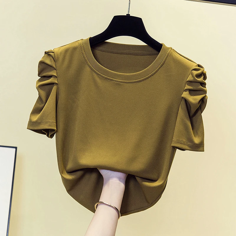 Rainbow Sheep Tshirt Tops Women 2023 Summer Short Sleeve O-neck Oversized Loose Solid Tees Casual Fashion Ladies T-shirts