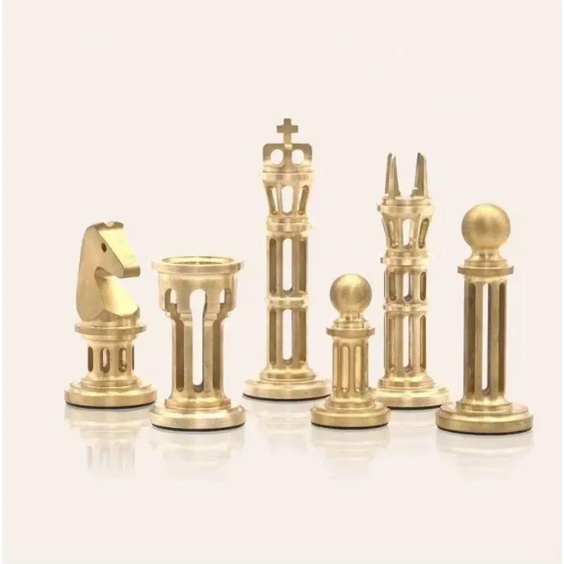 أجزاء التصنيع باستخدام الحاسب الآلي الدقيقة الجديدة باستخدام الحاسب الآلي مخصص الصلبة النحاس الشطرنج الكلاسيكي مجموعة الشطرنج عالية الجودة