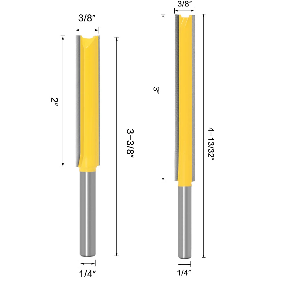 Imagem -03 - Vack-long Straight Router Bit Fresa de Madeira Trimmer End Mill Cnc Cutting Ferramentas para Madeira 48 mm Shank 6.35 mm 50 mm 63 mm 76 mm