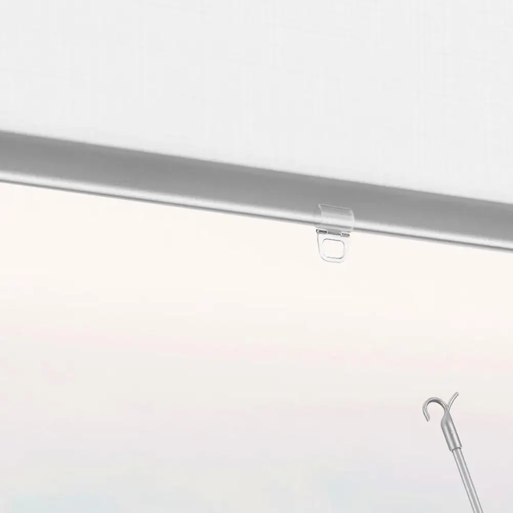 

2 Pcs Hook Handle Transparent Roller Shade Handles Pull down Window Blind Clear Pulls Plastic Clips Wireless Clamps