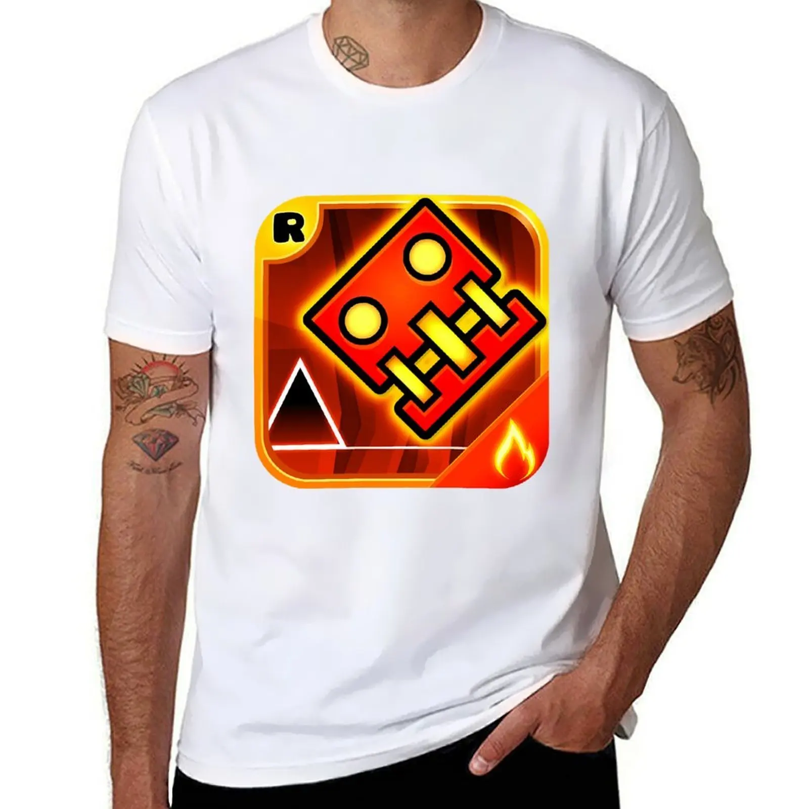 

Geometry dash unblocked level T-Shirt Casual Holiday Short Sleeve Tee