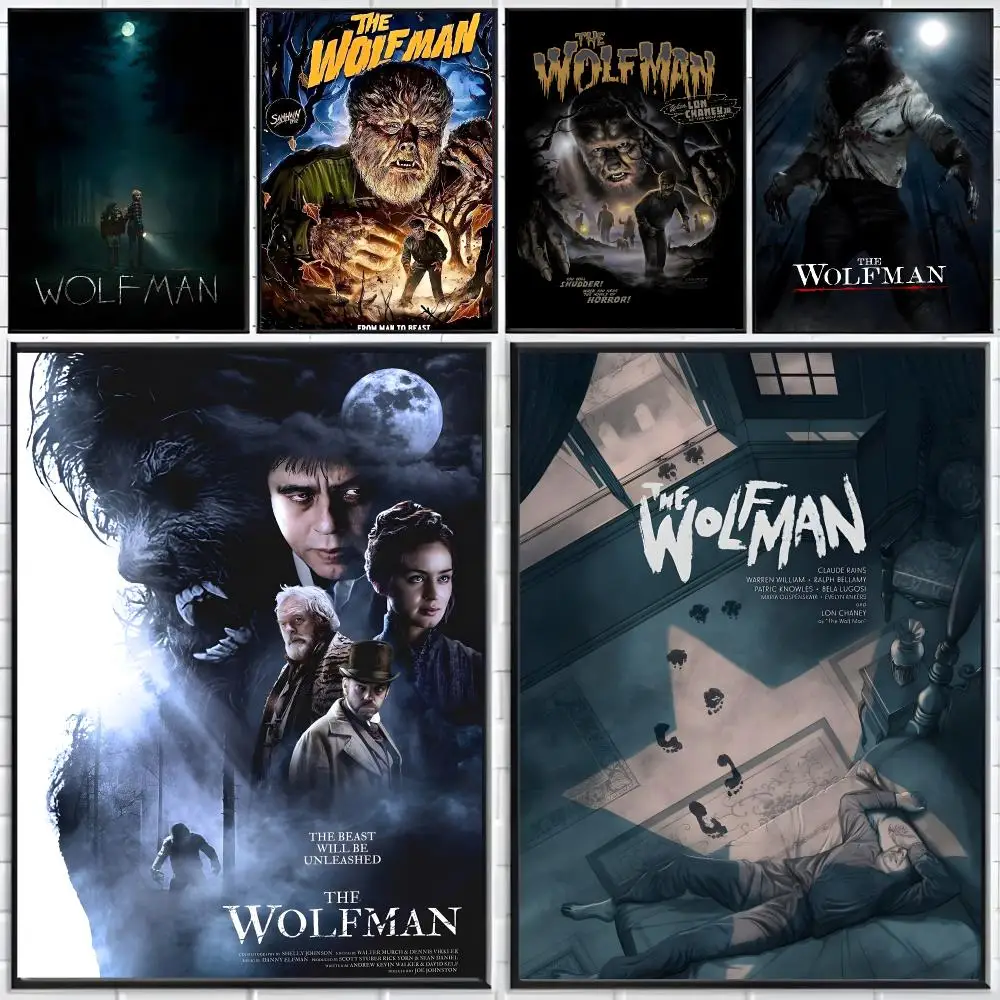 Gothic Film W-Wolf Man Poster Distinct Home Decor Concepts Chic Indoor Art Pieces